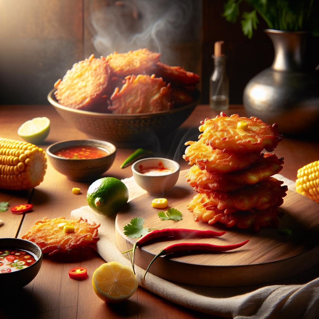 Thai Inspired Corn Fritters