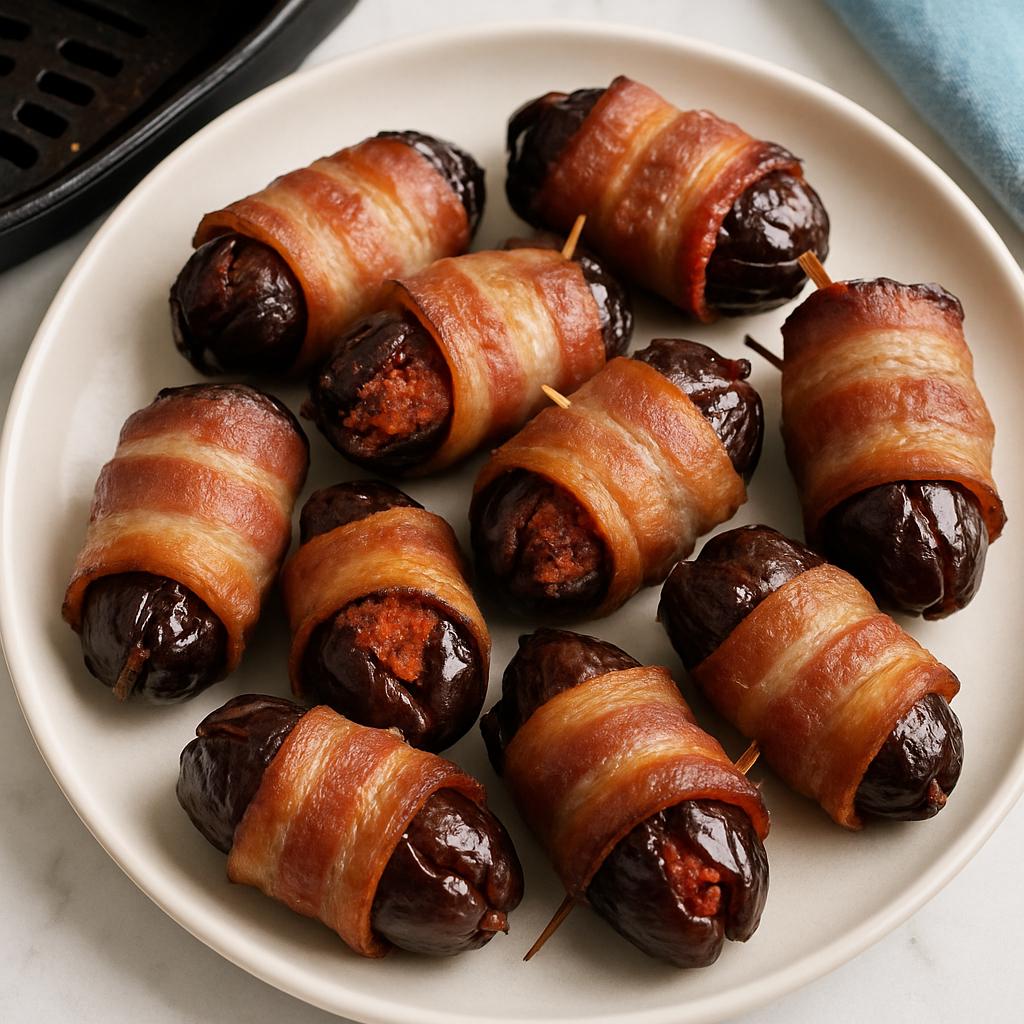 Chorizo-Stuffed Dates Wrapped in Bacon
