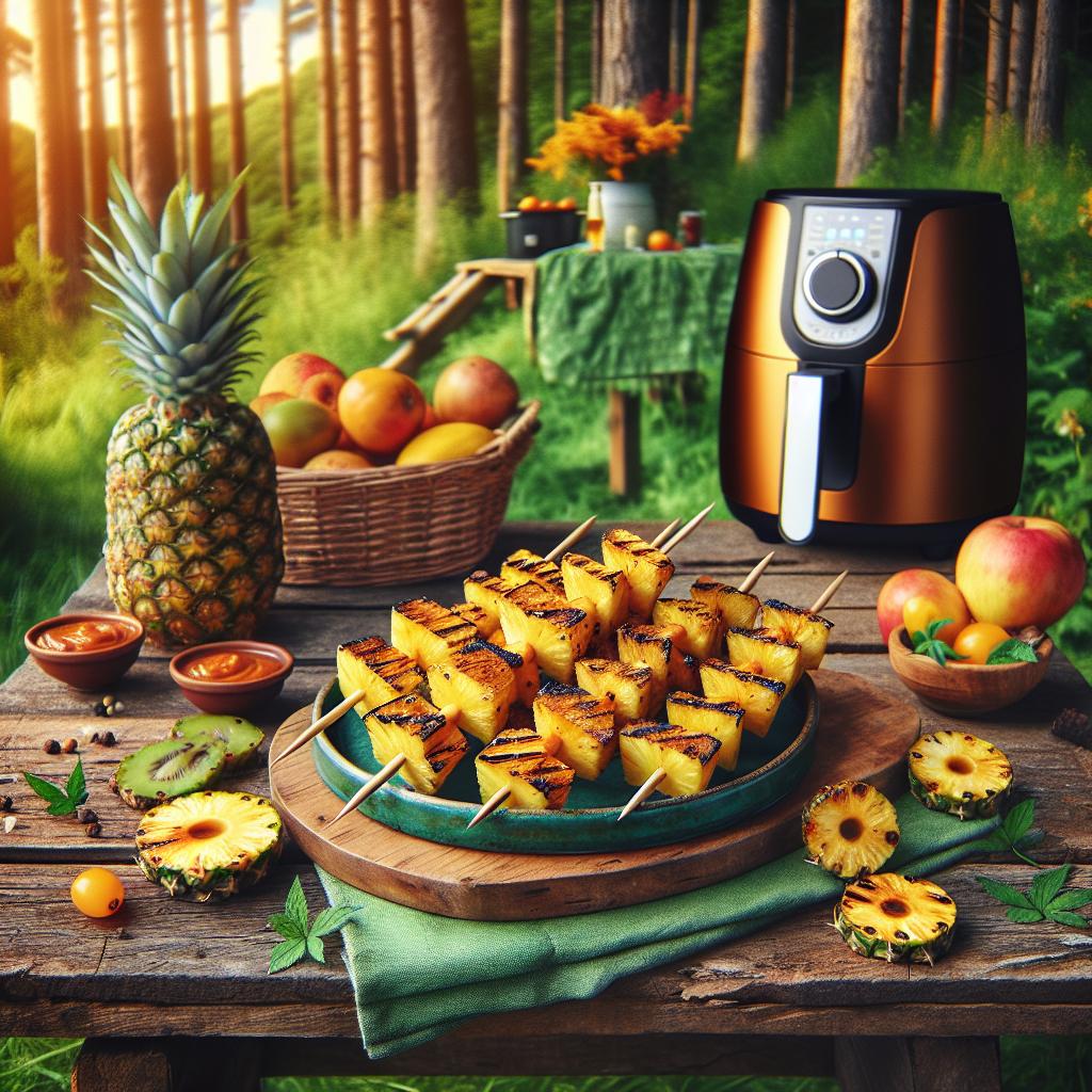 Spicy Grilled Pineapple Skewers