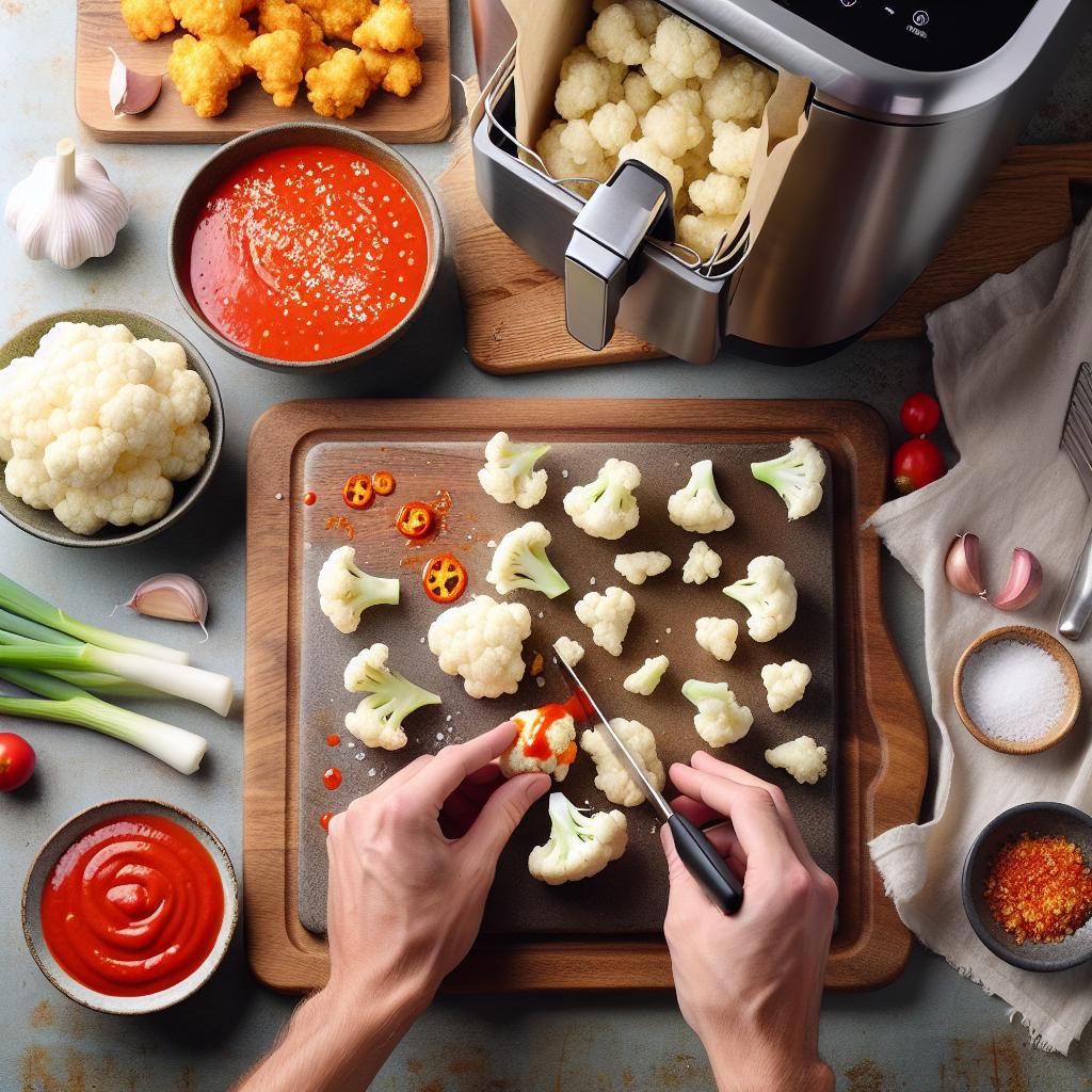 Crispy Sriracha Cauliflower Bites