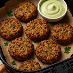 Crispy Mushroom and Lentil Fritters
