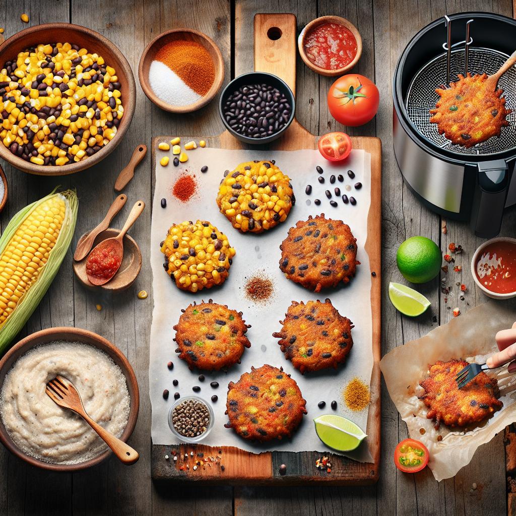 Black Bean and Corn Fritters