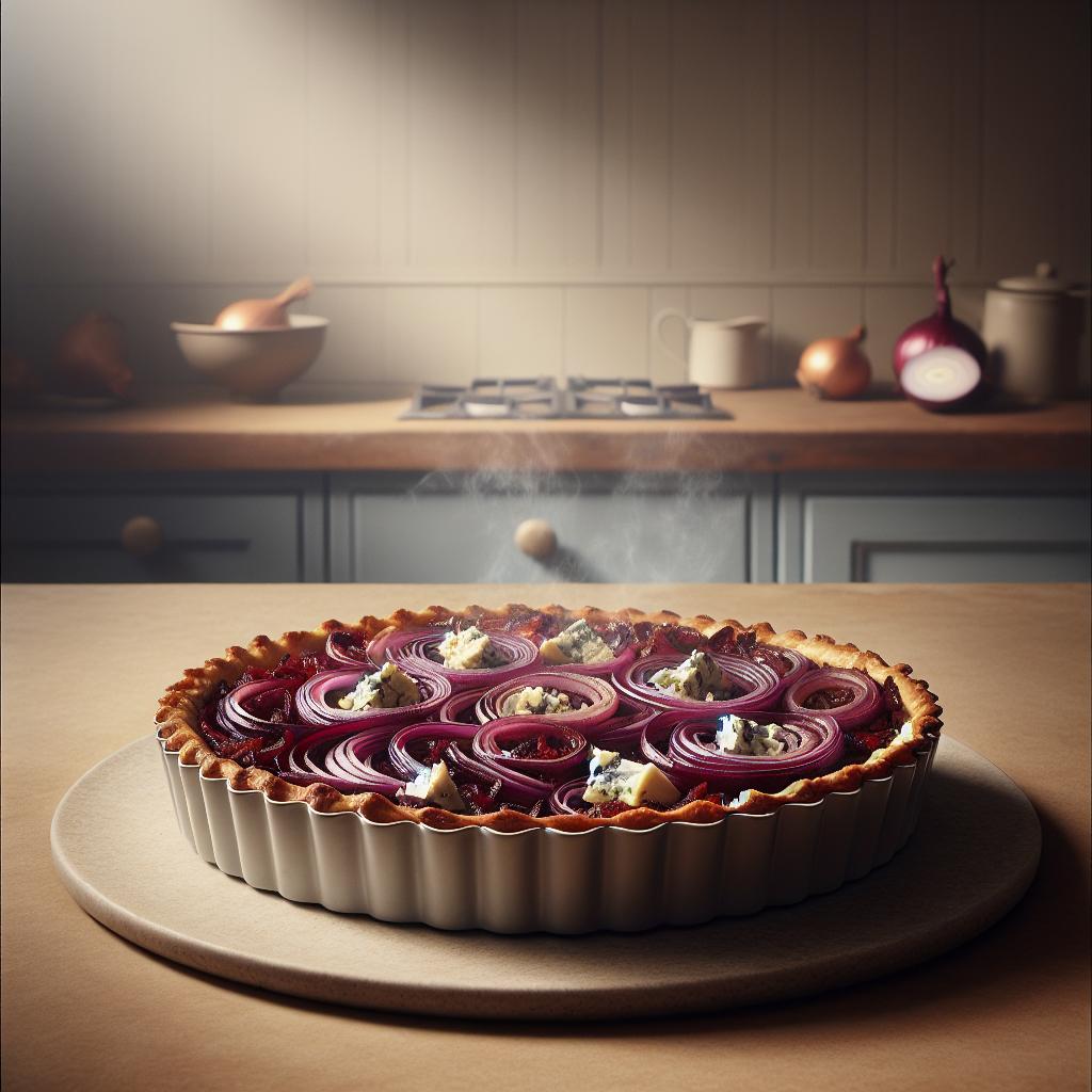 Caramelized Red Onion and Blue Cheese Tart