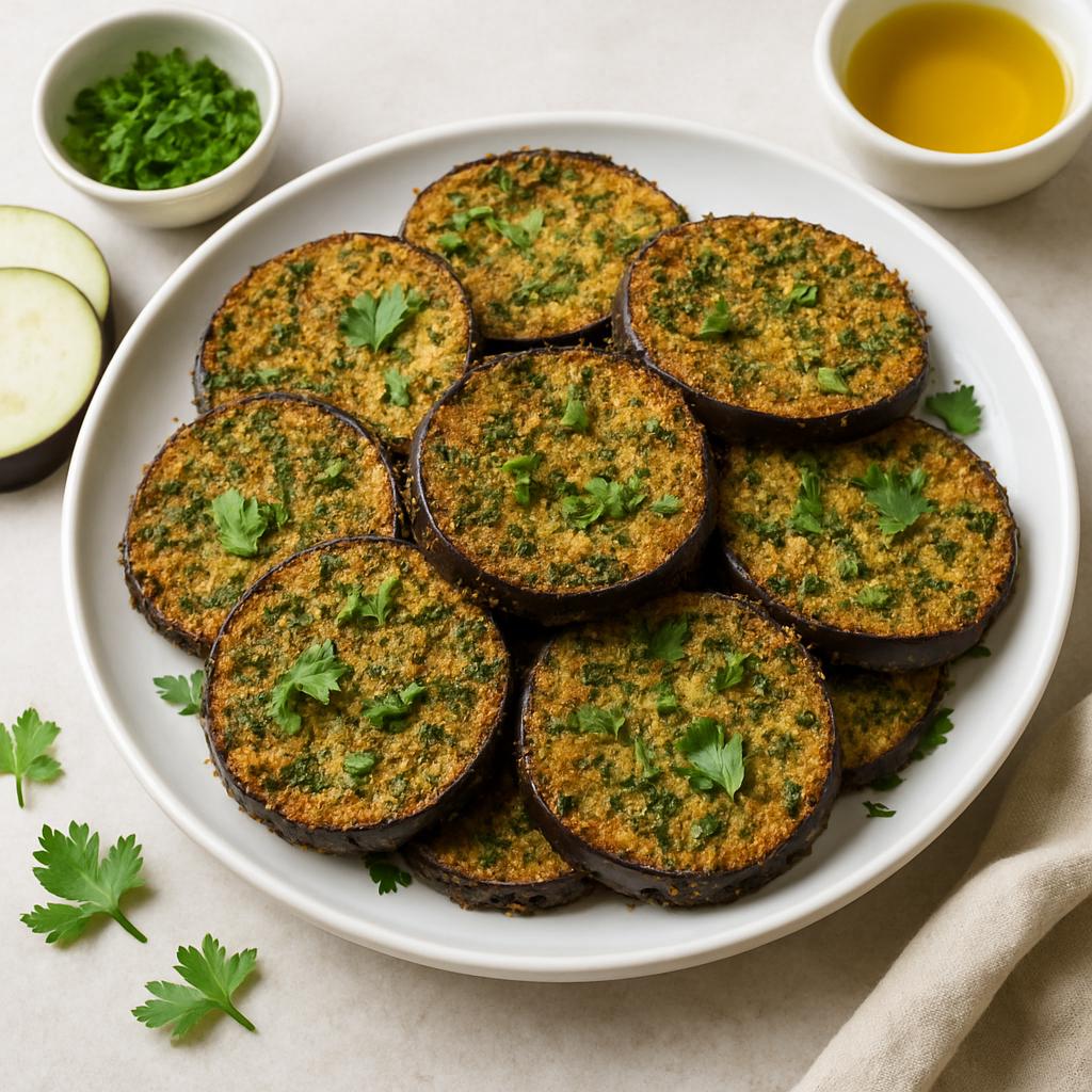 Herb-Crusted Eggplant Medallions