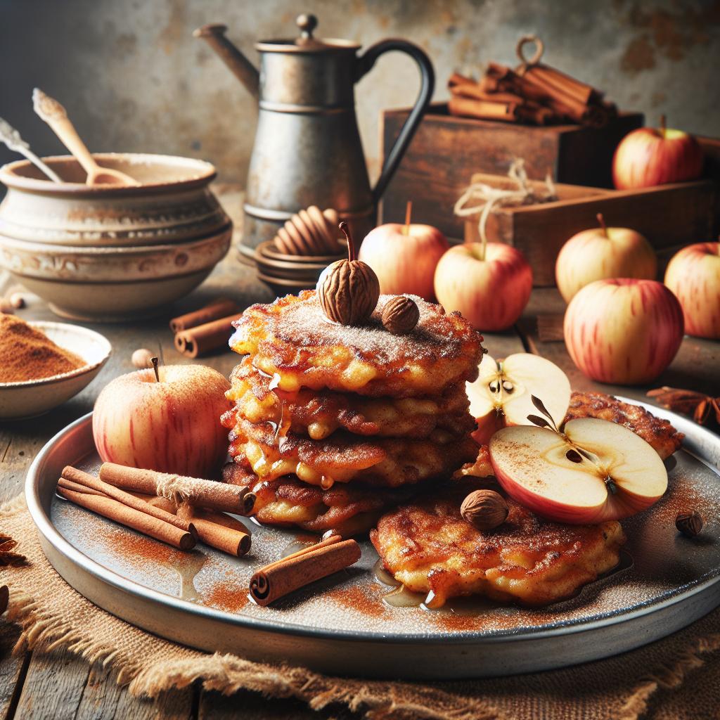 Cinnamon and Nutmeg Spiced Apple Fritters