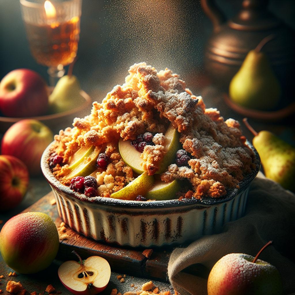 Air Fryer Apple and Pear Crumble