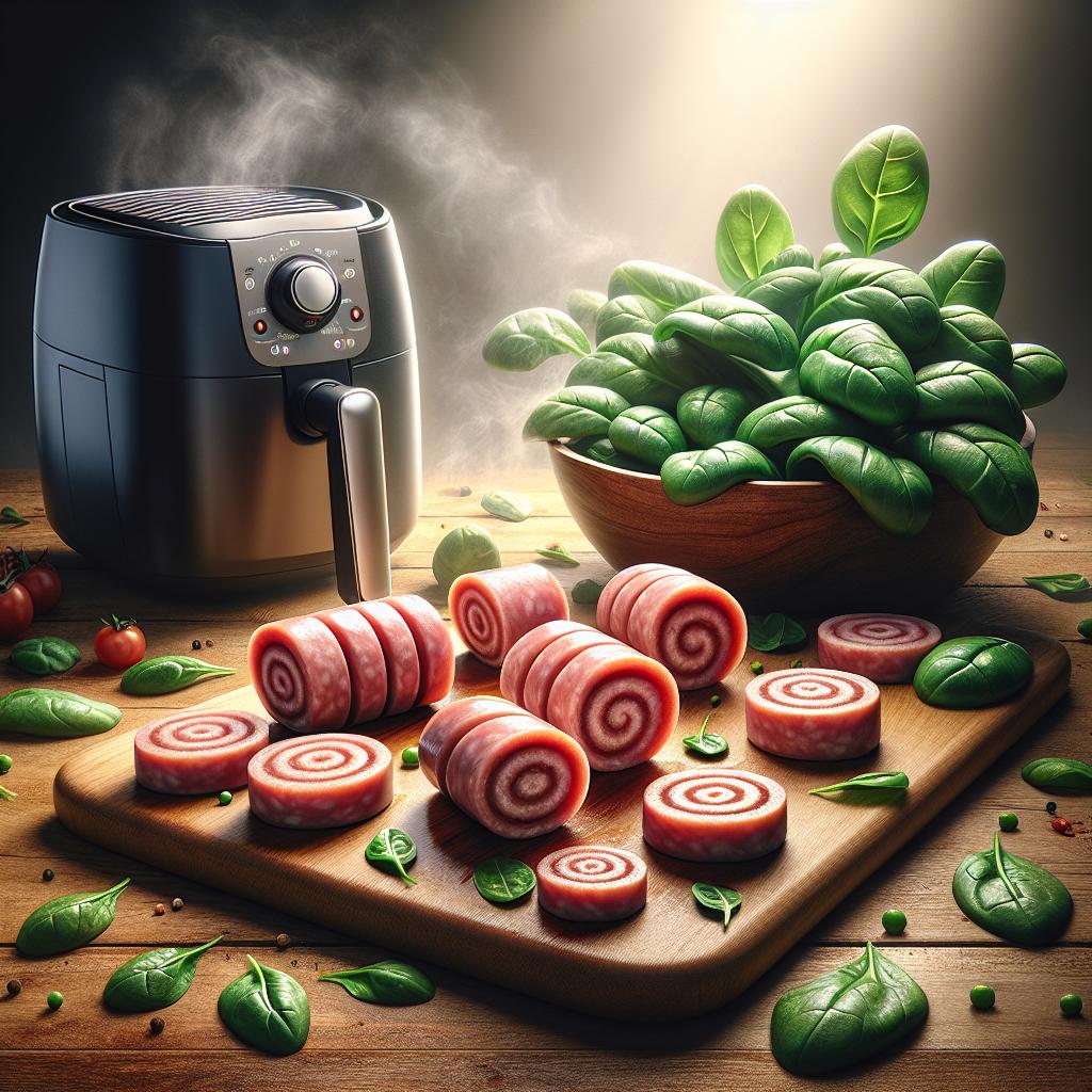 Sausage and Spinach Pinwheels